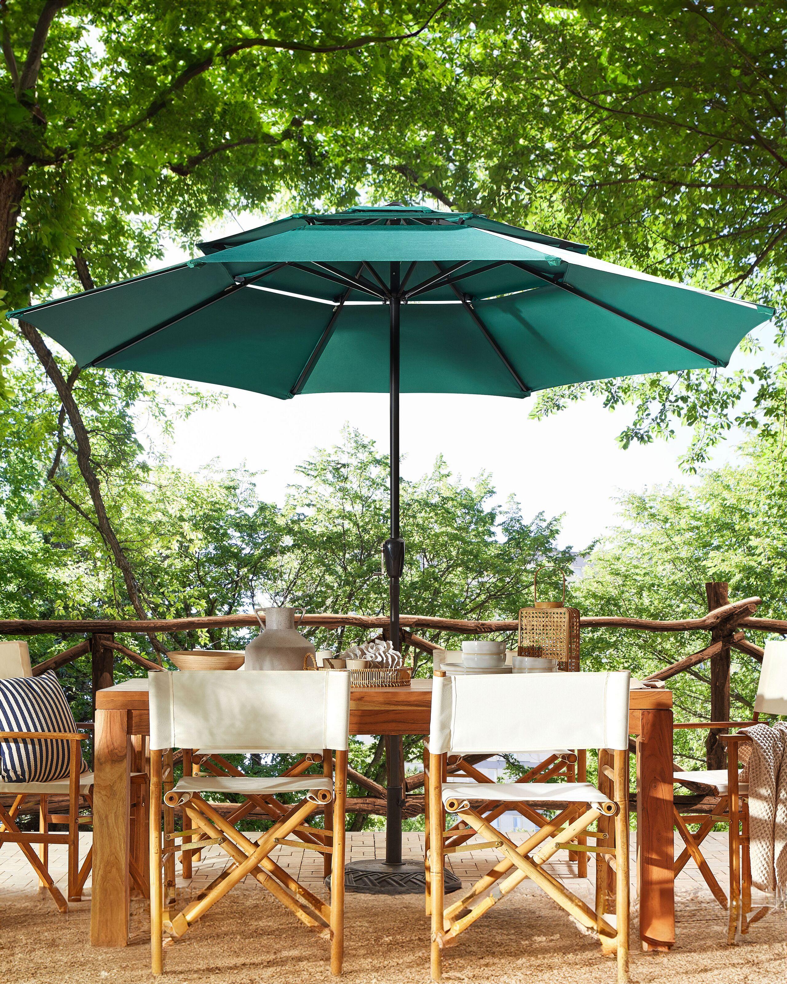 Beliani Parasol de jardin en Tissu BIBIONE  