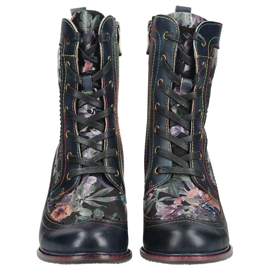 Laura Vita Blumenmuster Schnürstiefeletten  