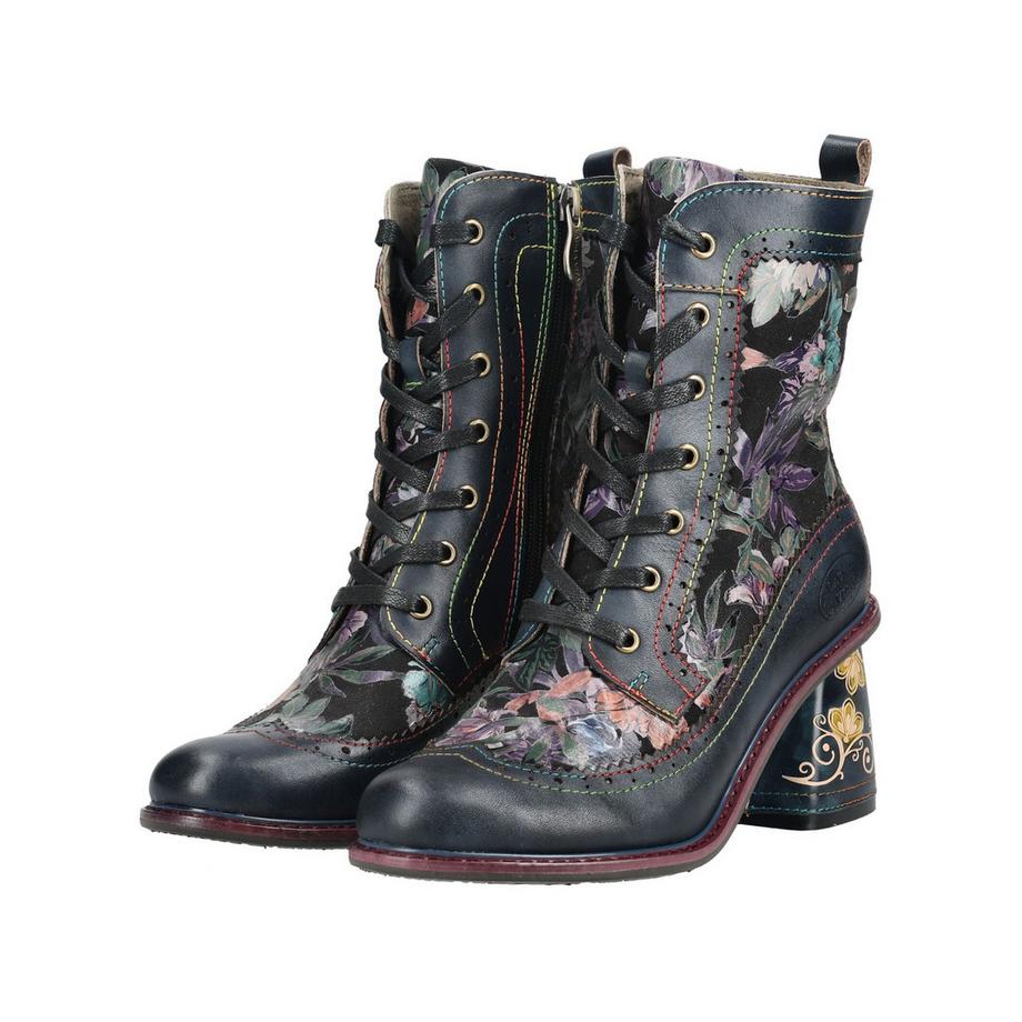 Laura Vita Blumenmuster Schnürstiefeletten  