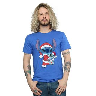 Disney Stitch T-Shirt Natale Babbo Natale  