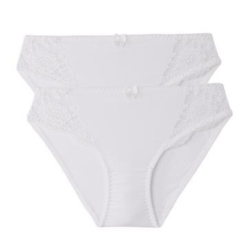 Lot de 2 slips en dentelle et microfibre Anthea