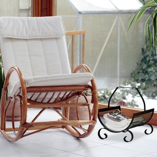 Northio Cesto porta legna nero  