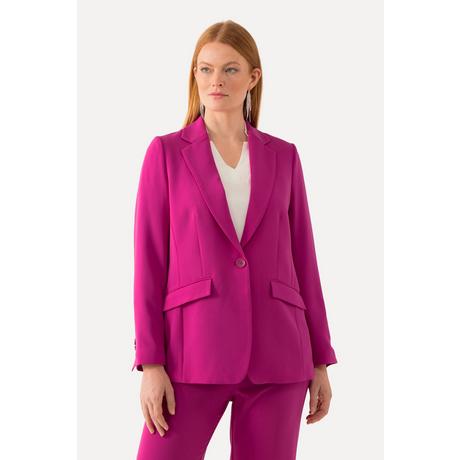 Ulla Popken  Blazer avec col à revers, poches à rabat et fermeture 1 bouton 