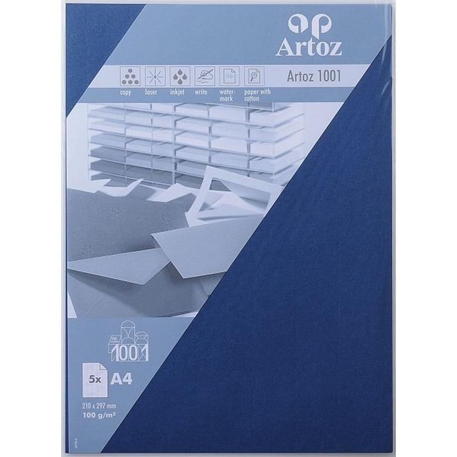 Artoz ARTOZ Papier 1001 A4 107796144 100g, classic blau 5 Blatt  