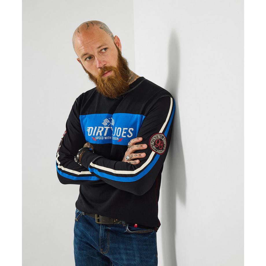 Gestreiftes Rundhals-Sweatshirt