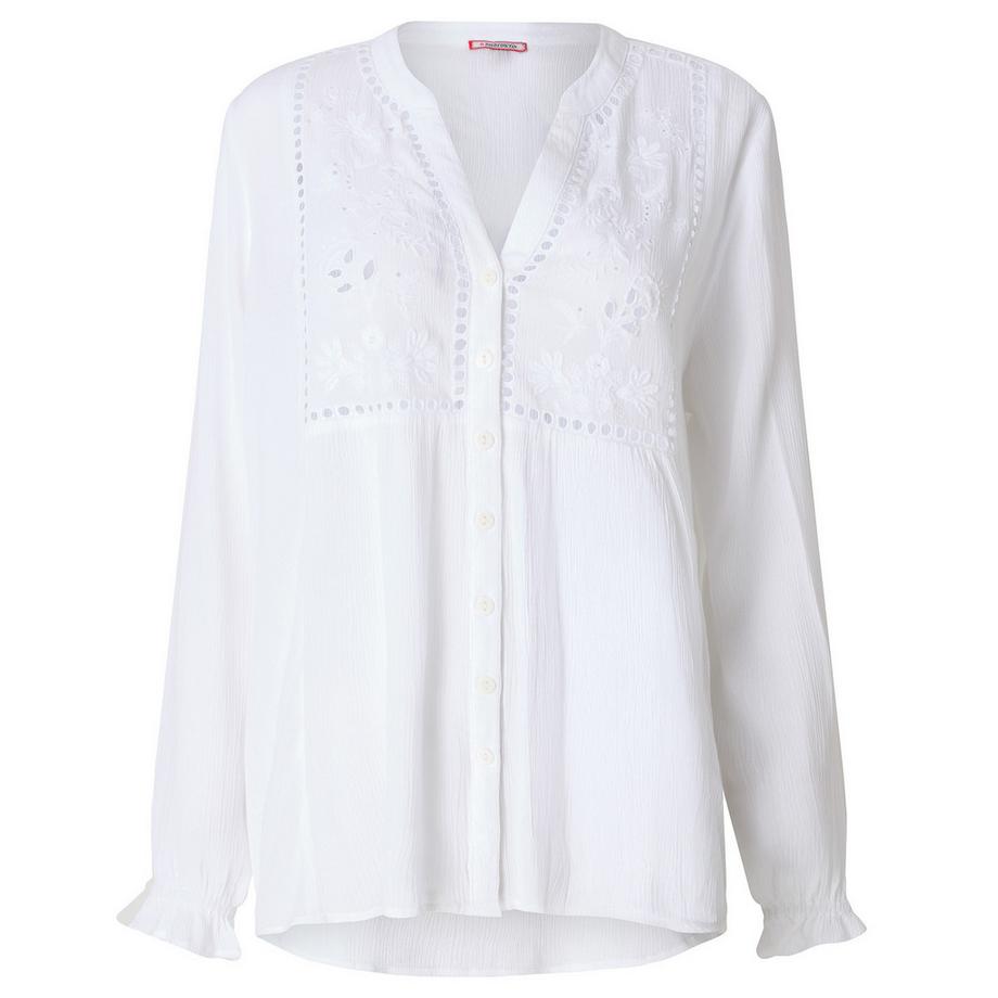 Joe Browns Bluse Lochstickerei Rüschenmanschetten  