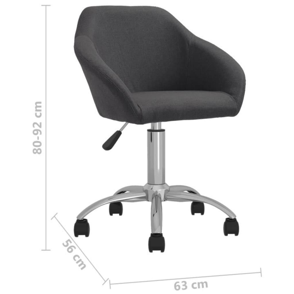 VidaXL Chaise pivotante de salle à manger tissu  