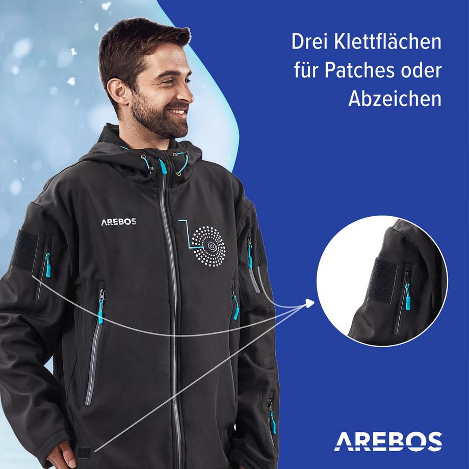 Arebos  Giacca invernale a batteria | Giacca sportiva | Giacca outdoor riscaldabile | Giacca termica | Unisex 