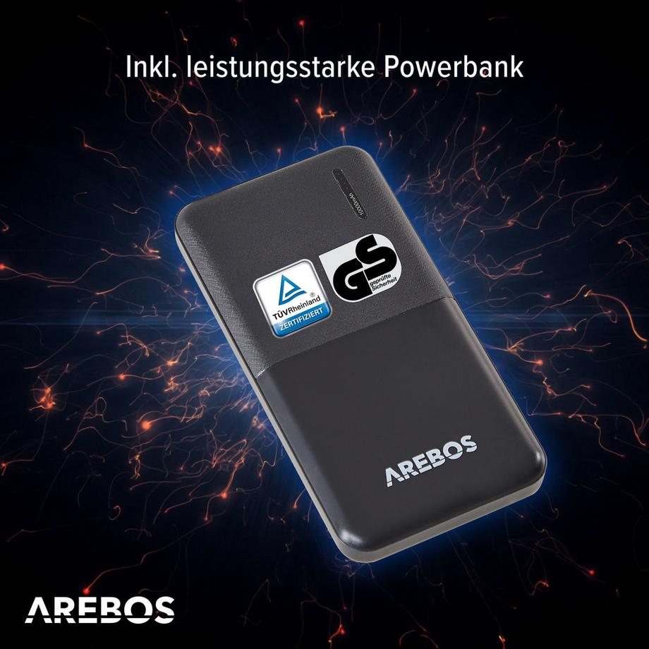 Arebos  Giacca invernale a batteria | Giacca sportiva | Giacca outdoor riscaldabile | Giacca termica | Unisex 