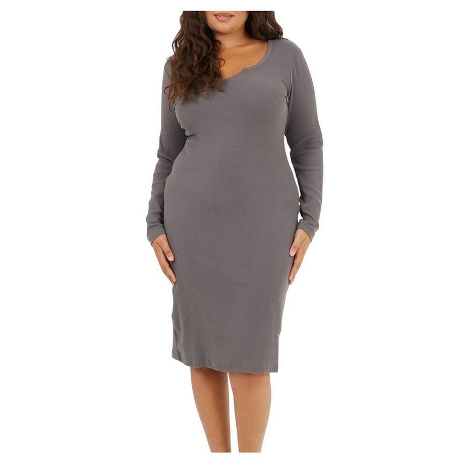 Vestito Midi Collo A Tacca