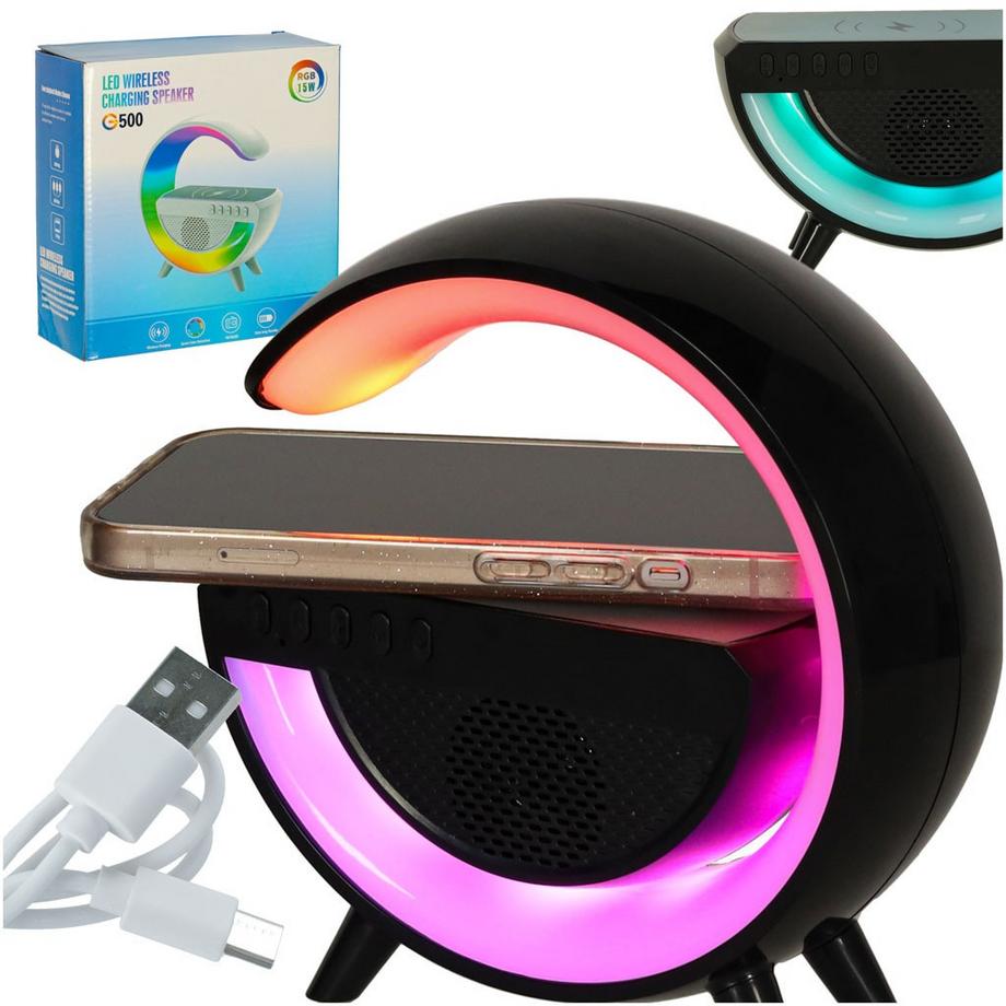 Radio à induction avec chargeur RVB et lumière LED