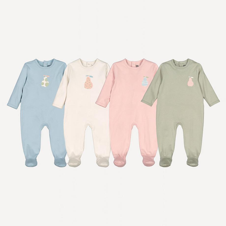 La Redoute Collections  4er-Pack Baby Strampler aus Baumwolle 
