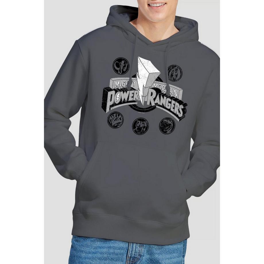 Power Rangers  Power Coins Felpa Con Cappuccio 