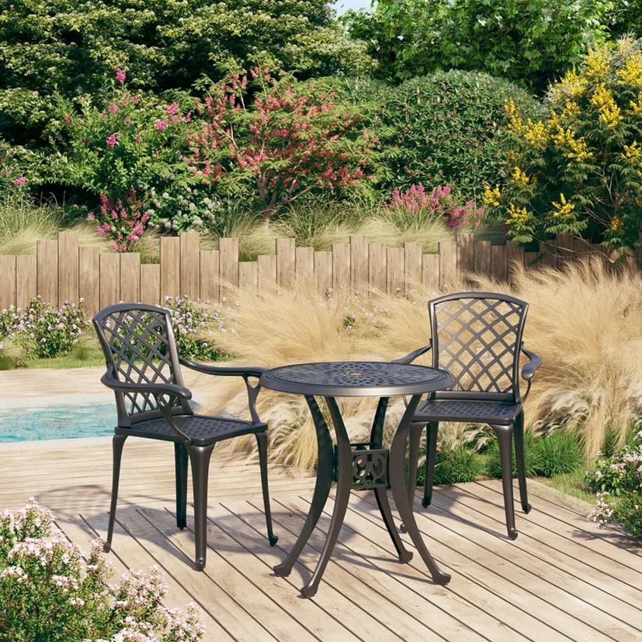 VidaXL Ensemble de bistro aluminium  