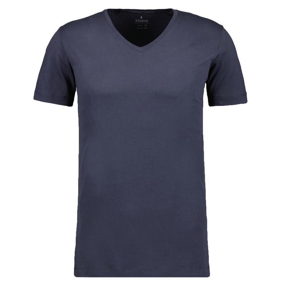 Ragman T-Shirt  2er Pack Bequem sitzend-Body Fit V-Neck T-Shirt 2P  