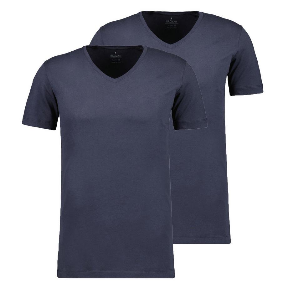 T-Shirt  2er Pack Bequem sitzend-Body Fit V-Neck T-Shirt 2P