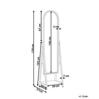 Beliani Standspiegel aus Paulownia-Holz Skandinavisch CHAMBERY  