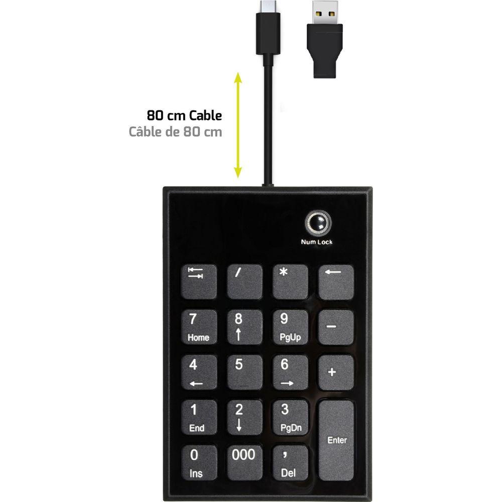 Port  Numeric Keypad wired USB-C/USB-A, PC/Mac 