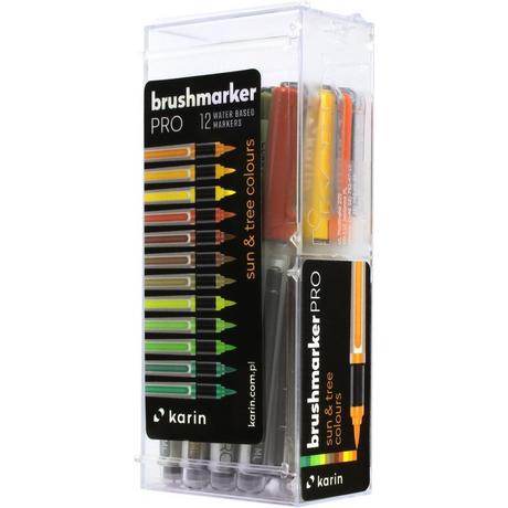 Karin KARIN Brush Marker PRO 27C3 Sun and tree colours 12 Stück  