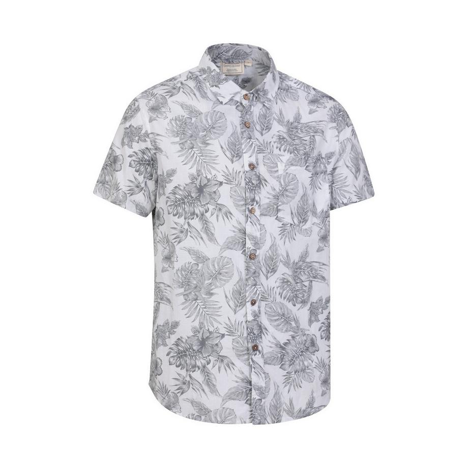 Mountain Warehouse Kurzärmliges Hemd mit tropischem Print und Button-Down-Kragen  