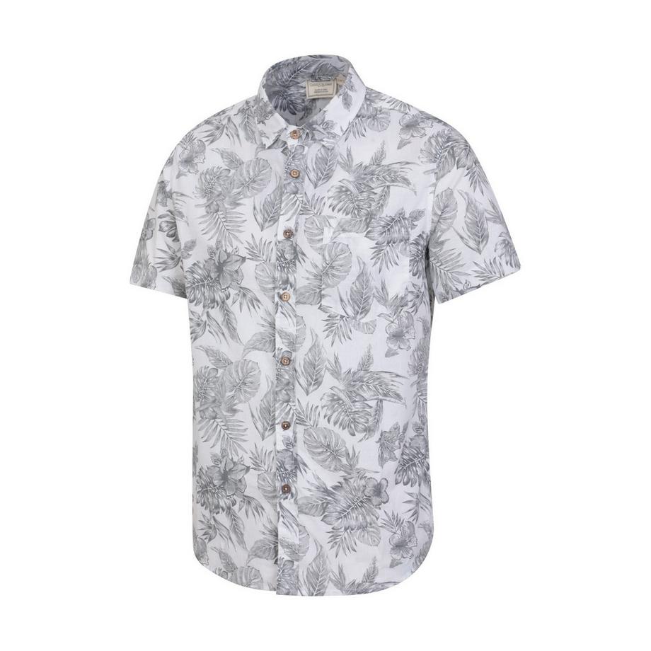 Mountain Warehouse Kurzärmliges Hemd mit tropischem Print und Button-Down-Kragen  
