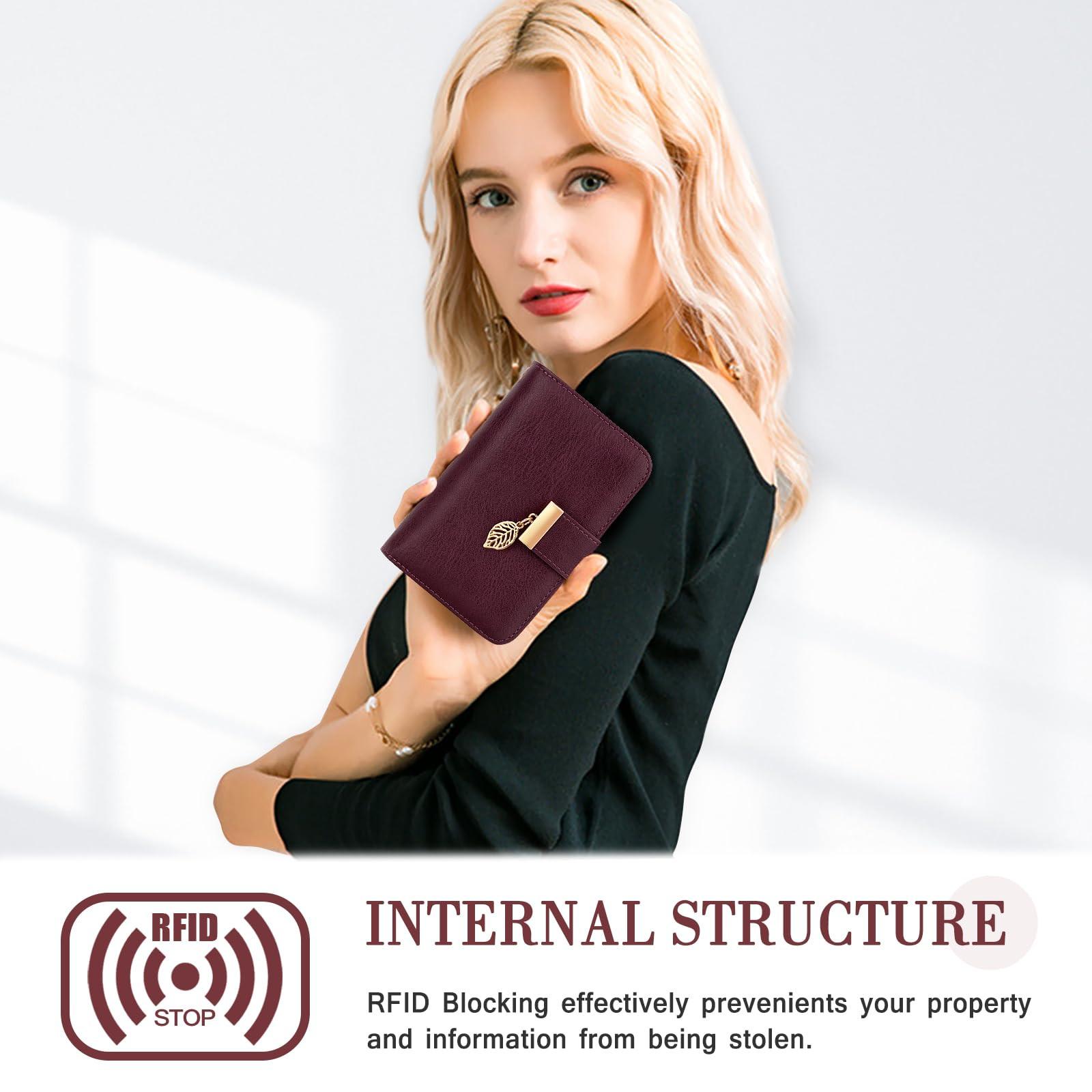 Only-bags.store Portefeuille en cuir avec protection RFID 18 fentes pour cartes chaîne à fermeture éclair et lanière  