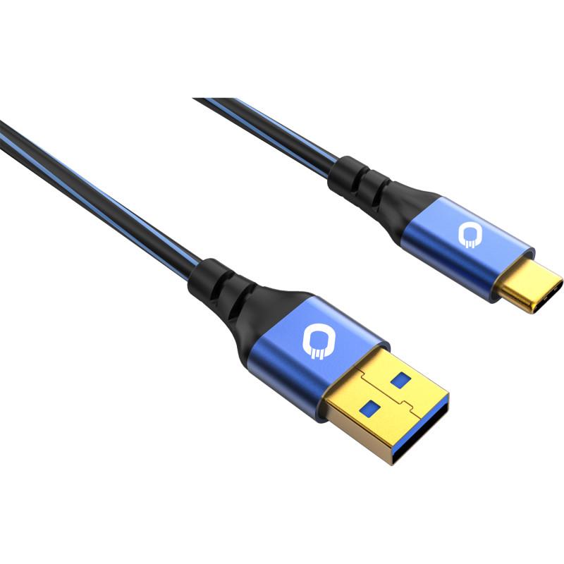 Oehlbach  Cavo USB USB 3.2 Gen1 (USB 3.0) Spina USB-A, Spina USB-C® 3.00 m Blu contatti connettore dorati 
