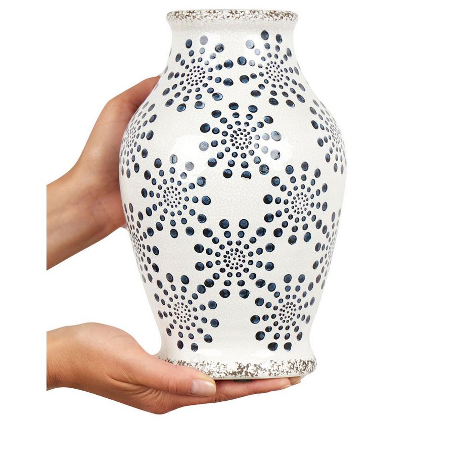 Beliani Blumenvase aus Steinzeug Retro NEMEA  