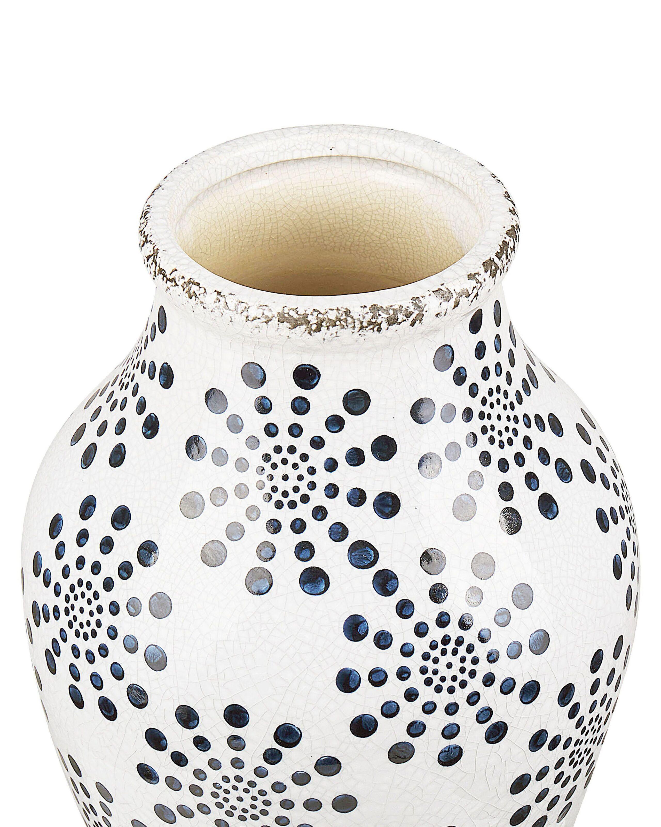 Beliani Vase à fleurs en Grès Rétro NEMEA  