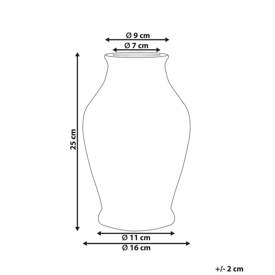 Beliani Blumenvase aus Steinzeug Retro NEMEA  