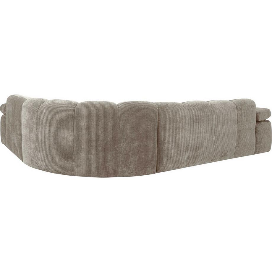 mutoni Canapé d'angle Mojo droit tissu côtelé sable foncé 310x230  