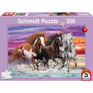 Schmidt  Puzzle Wildes Pferde-Trio (200Teile) 