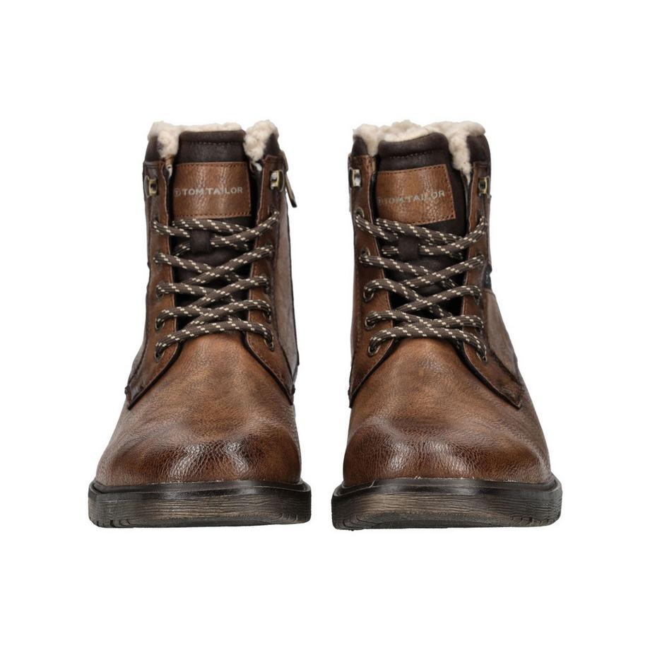 TOM TAILOR Schnürstiefelette mit Kunstfellfutter  