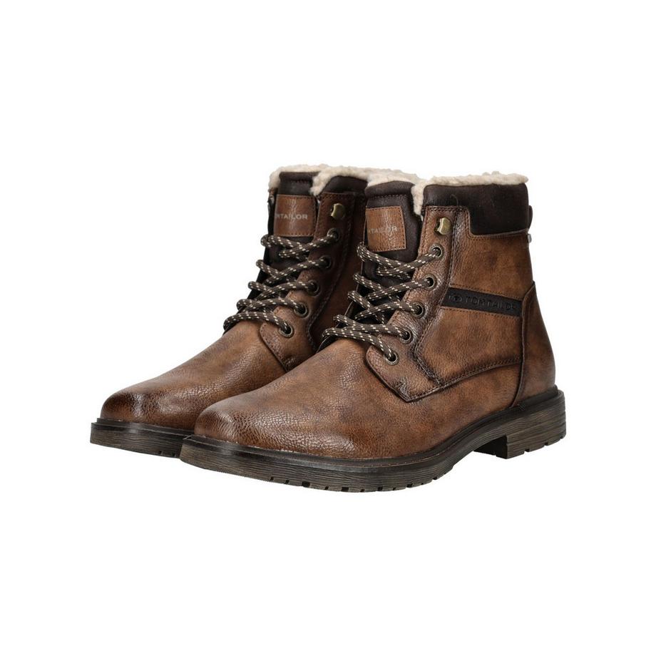TOM TAILOR Schnürstiefelette mit Kunstfellfutter  