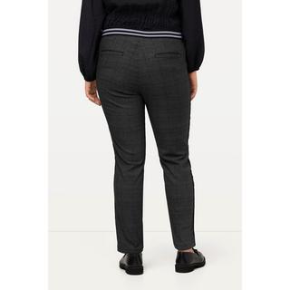 Ulla Popken  Pantalon, galon, ceinture élastique à rayures, poches zippées 