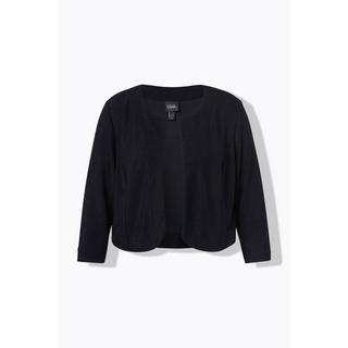 Ulla Popken Glitter Boxy Bolerojacke Rundhals  