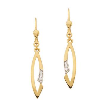 Ohrhänger Gelbgold 750 Diamant 0.047ct. 37x6mm