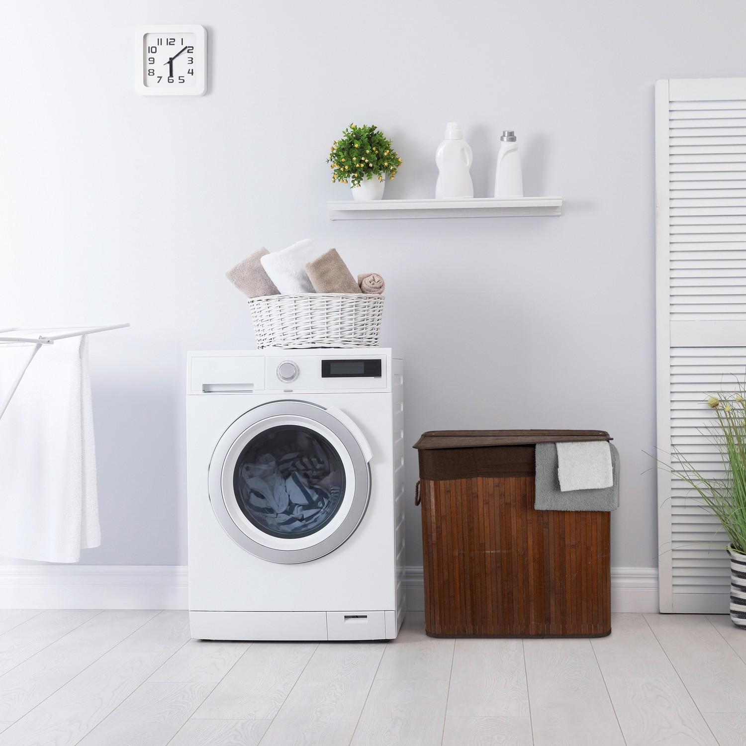 B2X Bambus Wäschekorb 3 Fächer  