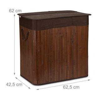 B2X Bambus Wäschekorb 3 Fächer  