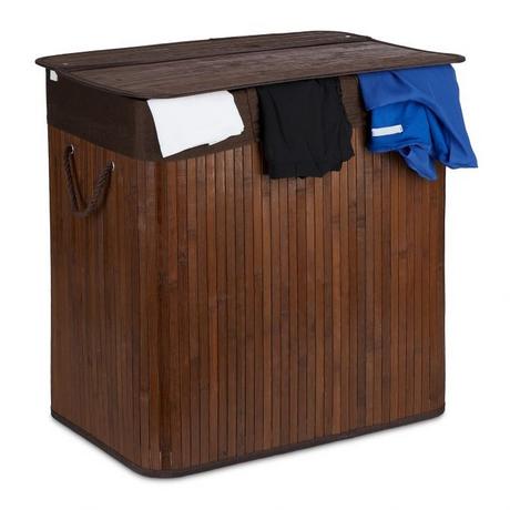 B2X Bambus Wäschekorb 3 Fächer  