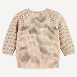 La Redoute Collections  Baby Grobstrick-Cardigan mit rundem Ausschnitt 