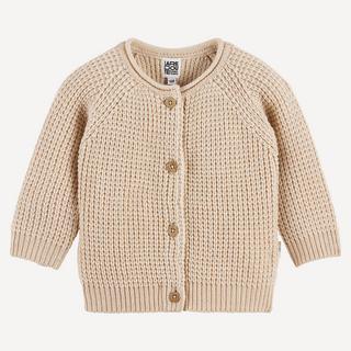 La Redoute Collections  Baby Grobstrick-Cardigan mit rundem Ausschnitt 