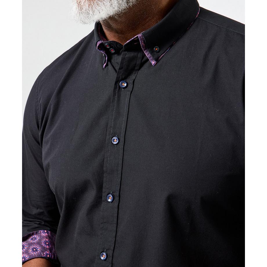 Joe Browns Hemd Doppelkragen Kontrastbesatz  