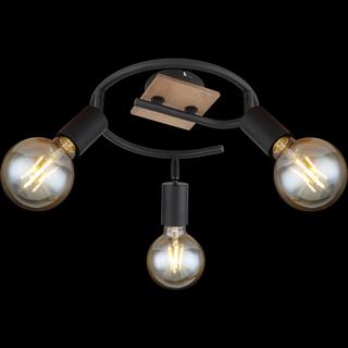 mutoni Faretto Martha metallo nero 3xE27  