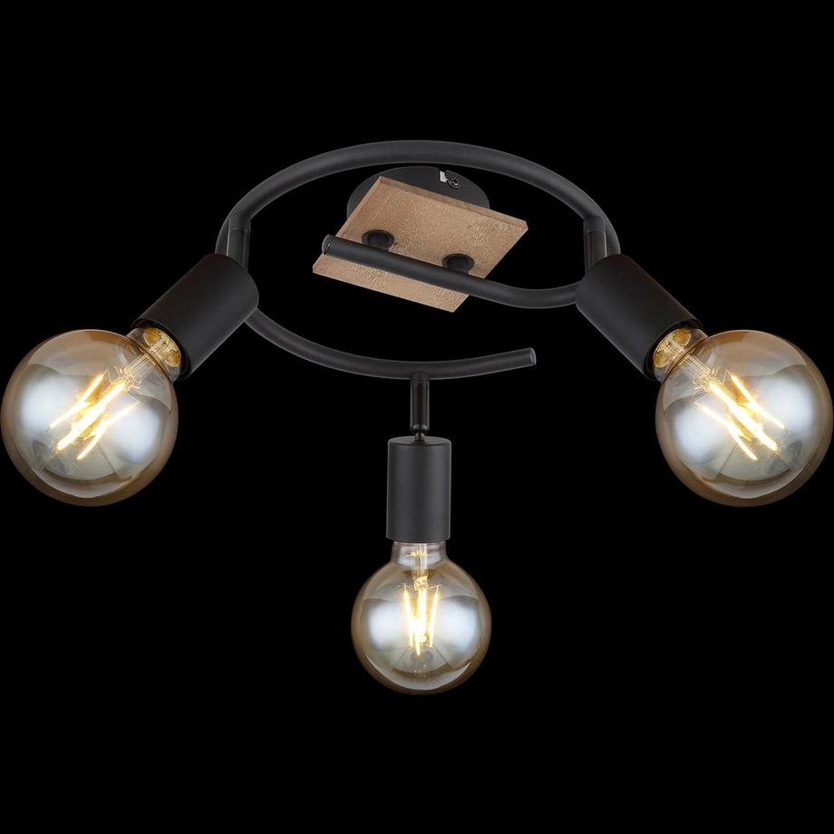 mutoni Spot Martha métal noir 3xE27  