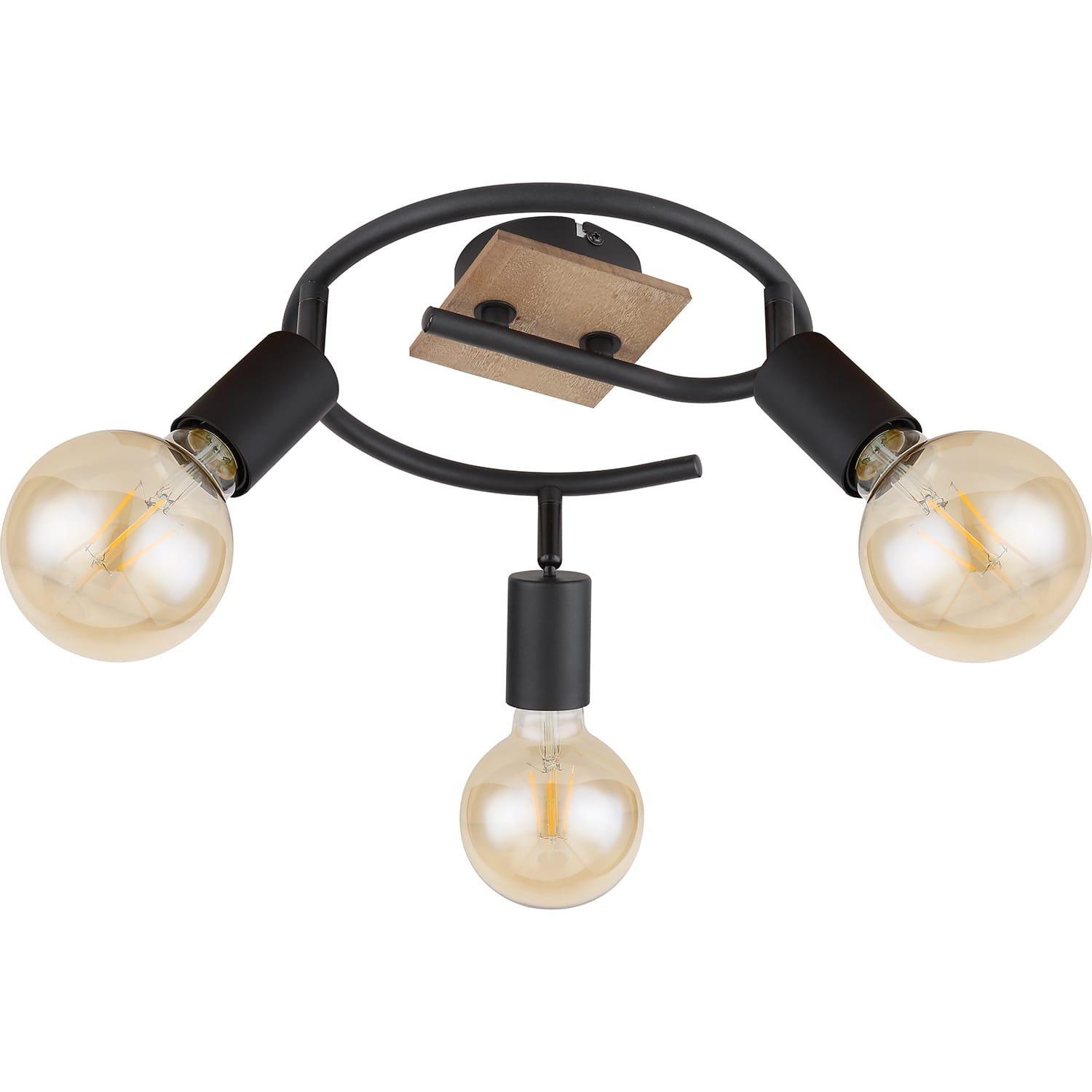 mutoni Faretto Martha metallo nero 3xE27  