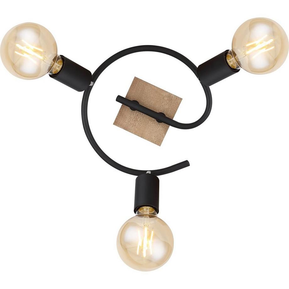 mutoni Spot Martha métal noir 3xE27  