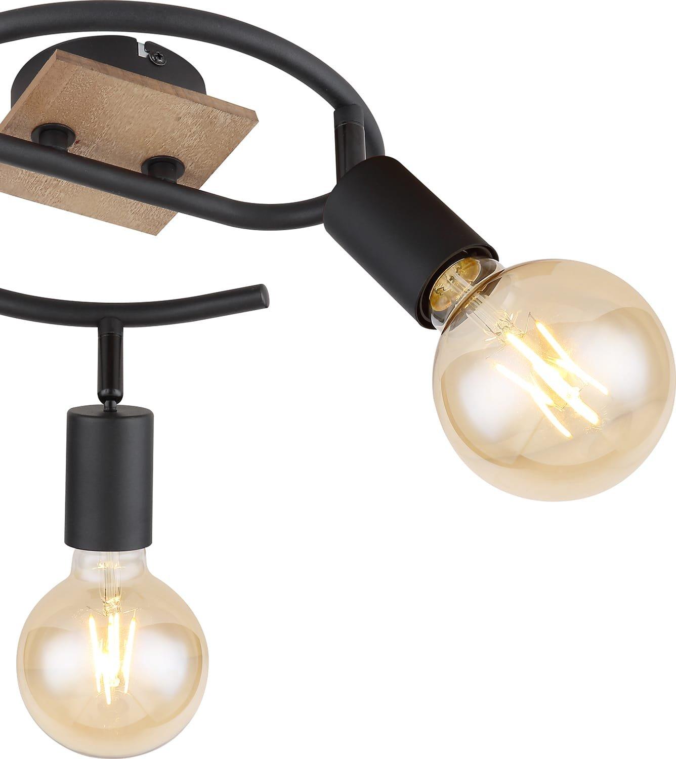 mutoni Faretto Martha metallo nero 3xE27  