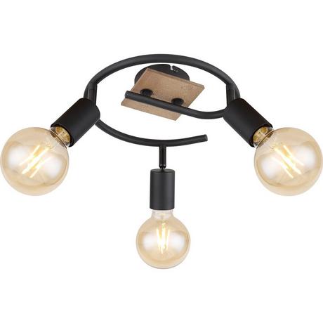 mutoni Faretto Martha metallo nero 3xE27  