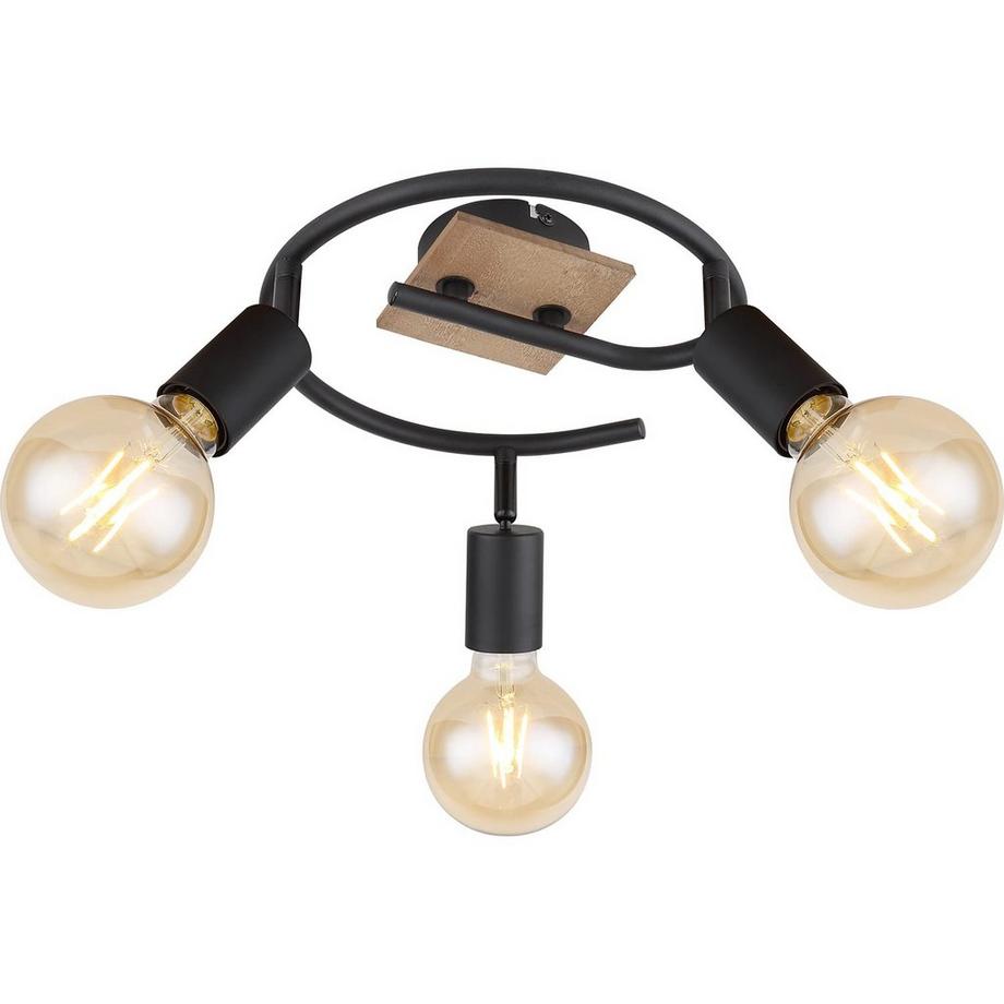 Spot Martha métal noir 3xE27